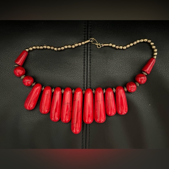 Beautiful, handmade statement necklace in Red Jasper stone - Picture 8 of 8